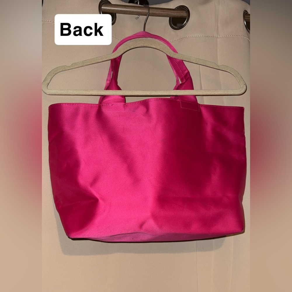 Victoria's Secret Hot Pink Crystal Logo Tote - Picture 2 of 4